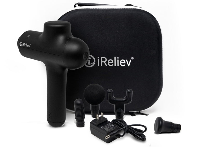 Hand-held massager  iReliev Percussion Massage Gun, massage gun massage guns, massager gun, gun massage,hand held massager gun, handheld massage gun, handheld massager gun, back massager gun, massage machine gun,